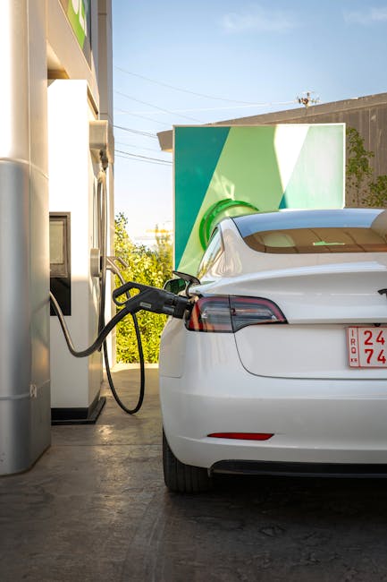 Tesla electric car charging